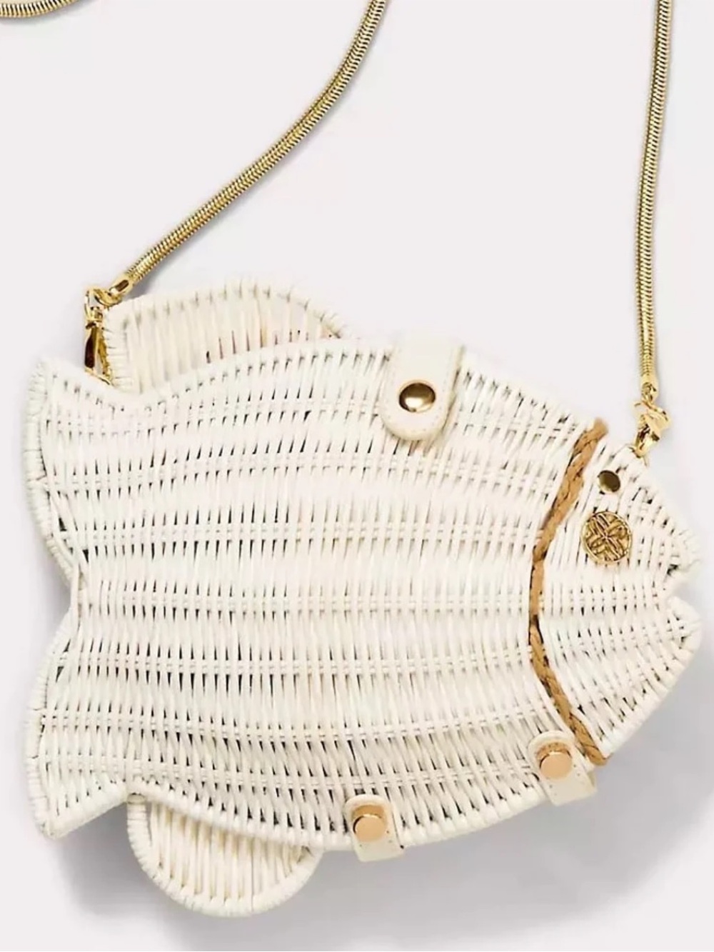 Lilly Pulitzer Wicker Fish Crossbody Bag